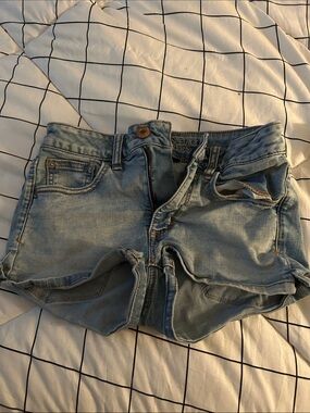 American Eagle Outfitters Faded Light Blue Denim Shorts